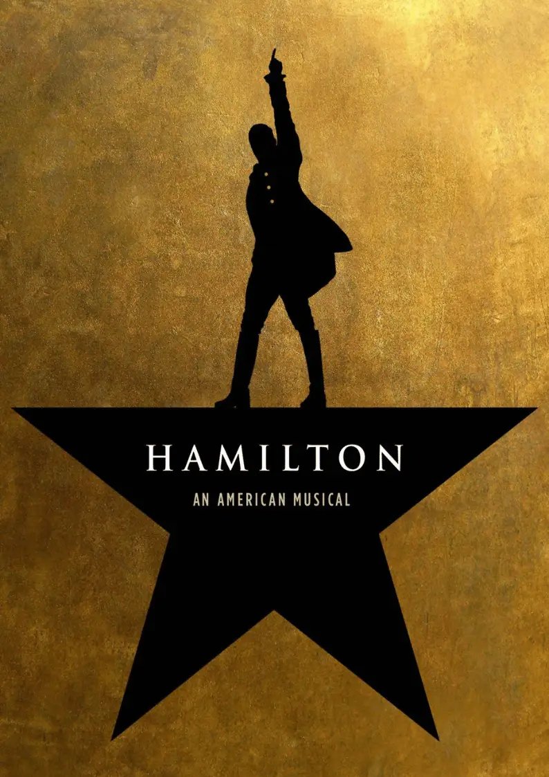 Poster for Hamilton, an American musical