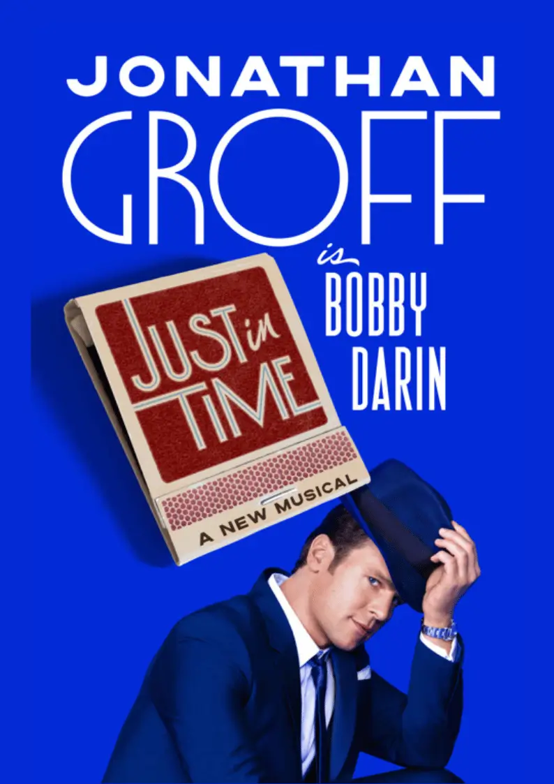 Poster for Just In Time starring Jonathan Groff as Bobby Darin