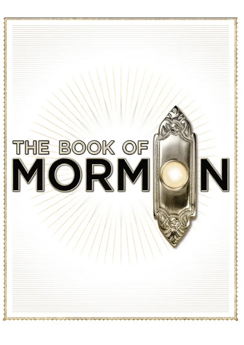 The Book of Mormon poster with a glowing doorbell